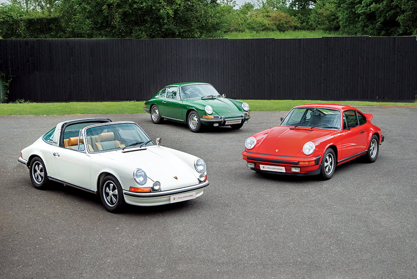 Three Classic Porsche 911s